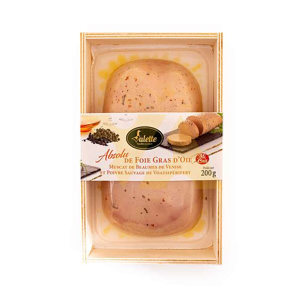 Фуа-гра гусиная, цельная, VALETTE, 0,2 кг (в/у в деревянной коробке)  Valette Foie Gras Франция