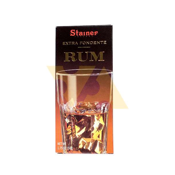 Шоколад горький с ромом 1086, 70% какао, ром 0,01%, STAINER, 0,05 кг  ANDREA STAINER Италия