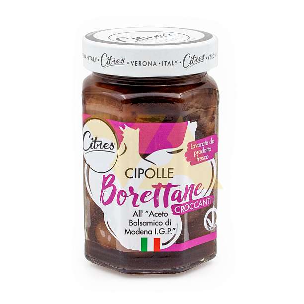 Лук мелкий сорта Борреттане в бальзамическом уксусе из Модены IGP, CITRES, 0,290 кг/0,160 кг/0,319 л (ст/б)  Citres Италия