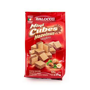Вафли с ореховым кремом, миникубики, BALOCCO, 0,125 кг