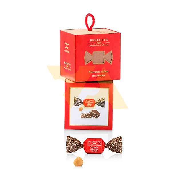 Конфеты из молочного шоколада с лесным орехом PERFETTO, ANTICA TORRONERIA PIEMONTESE, 0,100 кг (карт/кор кубик)  Antica Torroneria Piemontese Италия