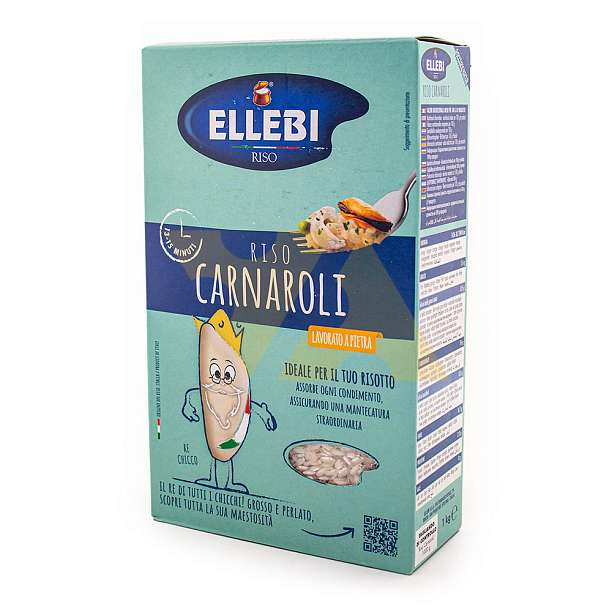 Рис Карнароли, ELLEBI, 1 кг (вак/уп)  Ellebi Италия