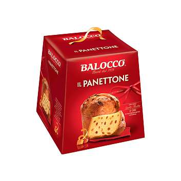 Панеттоне с изюмом и цукатами, рождественский кекс из Милана, BALOCCO, 0,75 кг (карт/кор)