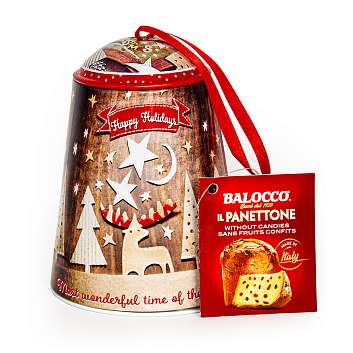 Панеттоне мини без цукатов в жестяной коробке в виде почтового ящика, рождественский кекс из Милана, BALOCCO, 0,08 кг (жест/кор)