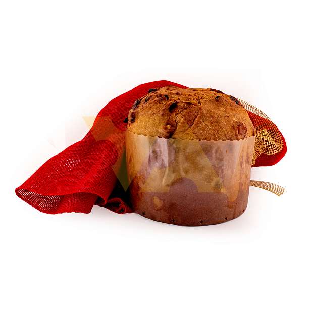 Панеттоне с изюмом и цукатами в красном мешке из джута, BALOCCO, 0,75 кг  Balocco Италия