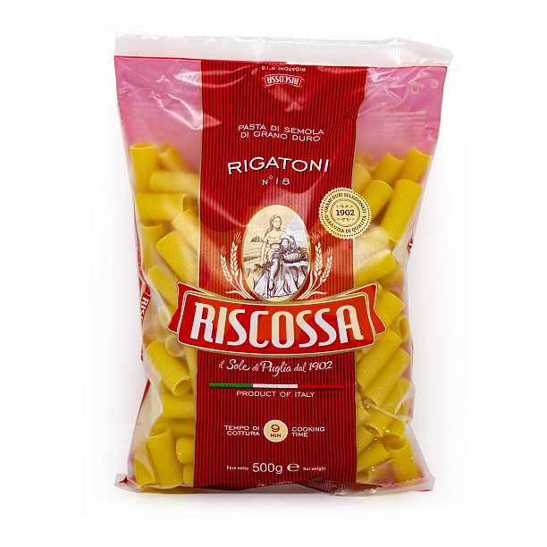 Ригатони №18, паста из твердых сортов пшеницы, RISCOSSA, 0,5 кг 510 Pastificio Riscossa Италия