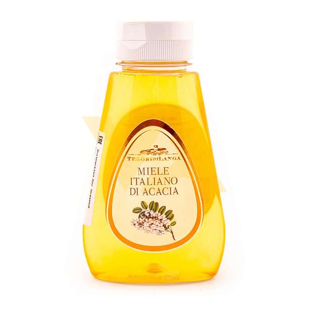 Мед акациевый, TESORI DI LANGA, 0,350 кг (пл/бут)  Apicoltura Brezzo Италия