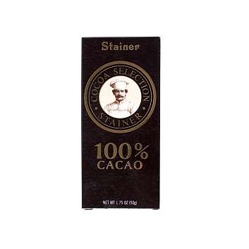 Шоколад горький, 3151, 100% какао, STAINER, 0,05 кг