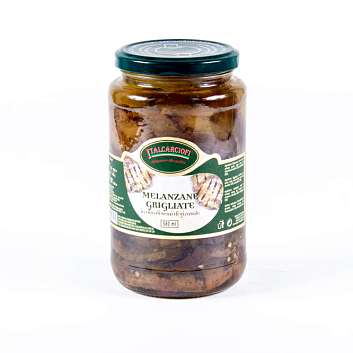 Баклажаны на гриле в подсолнечном масле, ITALCARCIOFI, 0,53 кг/0,31 кг/0,58 л (ст/б)