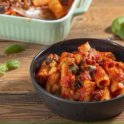 Ригатони запеченные по-сицилийски