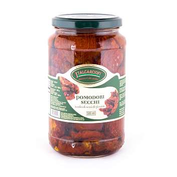 Томаты сушеные в подсолнечном масле, ITALCARCIOFI, 0,53 кг/0,26 кг/0,58 л (ст/б)