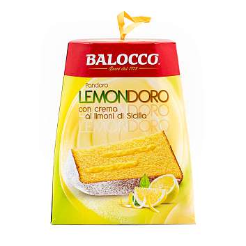 Пандоро LEMONDORO, рождественский кекс из Вероны с лимонным кремом, BALOCCO, 0,8 кг (карт/кор)