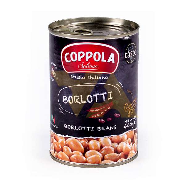 Фасоль Борлотти красная COPPOLA, 0,4 кг/0,24 кг/0,425 л (ж/б) 0.4 кг. Coppola Foods Италия