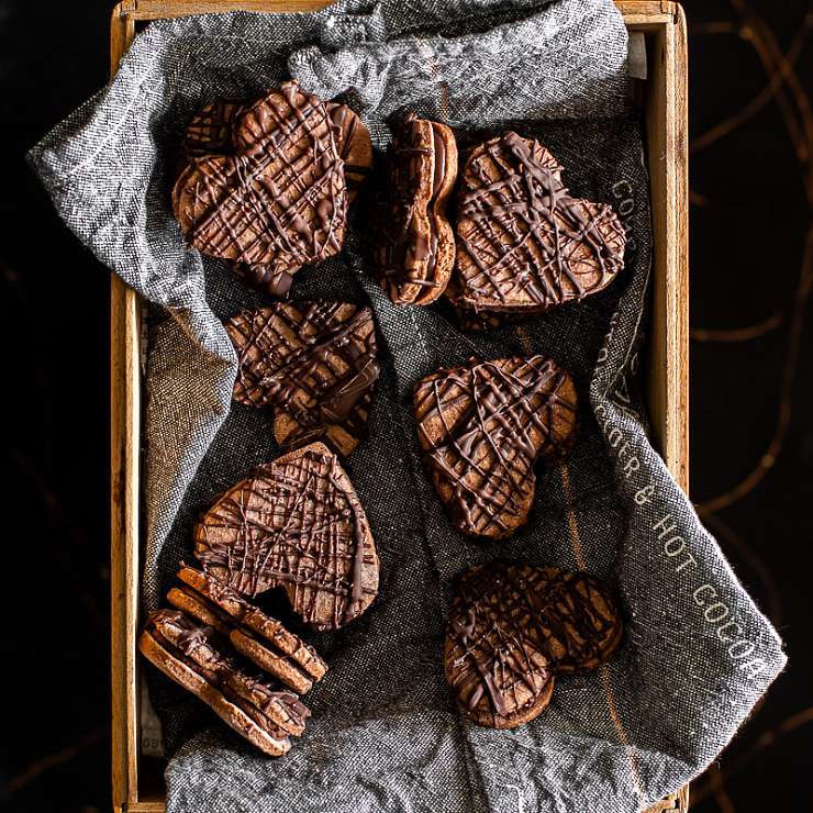 Печенье «Шоколадно-кофейные сердечки»