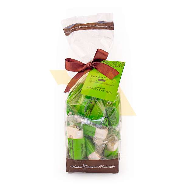 Нуга 0135 мягкая с миндалем и фисташками, ANTICA TORRONERIA PIEMONTESE, 0,200 кг (пл/пак)  Antica Torroneria Piemontese Италия