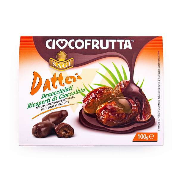 Финики натуральные без косточек в темном шоколаде (30%), CIOCCOFRUTTA ...