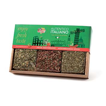 Набор подарочный Средиземноморские специи (специи по-гречески, специи спагеттата, специи средиземноморские)