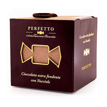 Конфеты 0138 из горького шоколада с лесным орехом PERFETTO, ANTICA TORRONERIA PIEMONTESE, 0,100 кг (карт/кор коричневый кубик)