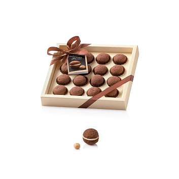 Печенье I BACI DI DAMA с какао с начинкой из белого шоколада, т.м. ANTICA TORRONERIA PIEMONTESE, 0,180 кг (карт/кор)
