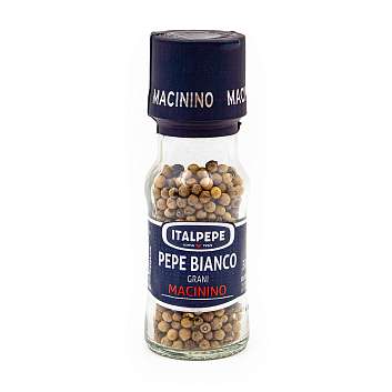 Перец белый горошком ITALPEPE, 0,030 кг (ст/б с мельницей)