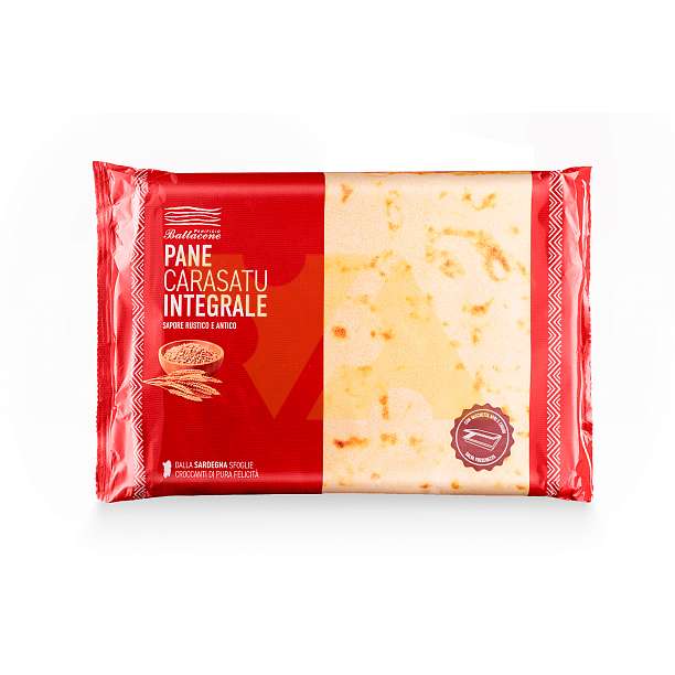 Хлеб Карасату Интеграле, сардинский слоеный хрустящий хлеб, PANIFICIO BATTACONE, 0,250 гр (пласт/ван с крышкой)  PANIFICIO BATTACONE Италия
