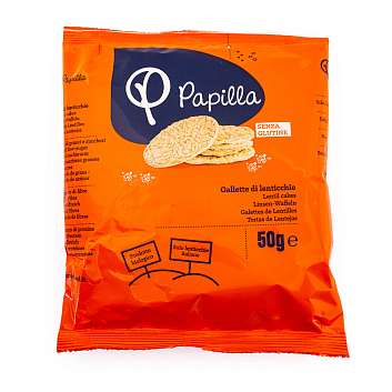 Хлебцы круглые (галеты) из чечевицы BIO, PAPILLA LENTIL, ORYZA, 0,05 кг