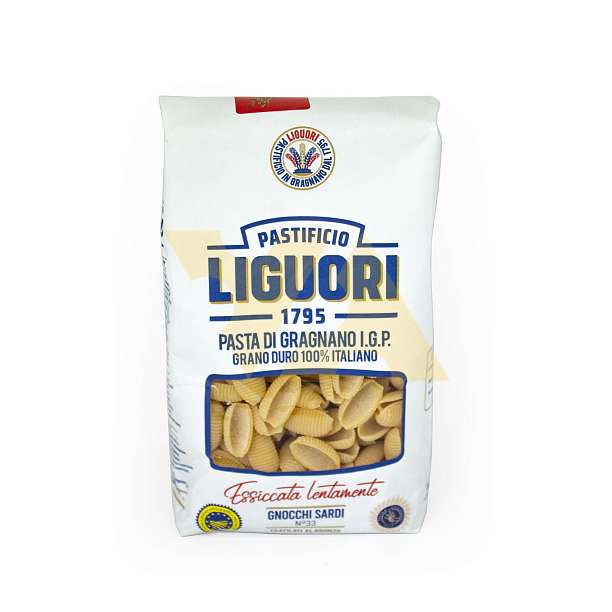Ньокки Сарди №33, паста из Граньяно I.G.P. из твердых сортов пшеницы, LIGUORI, 0,5 кг (бум/упак) 0.5 кг. Liguori Pastificio Италия