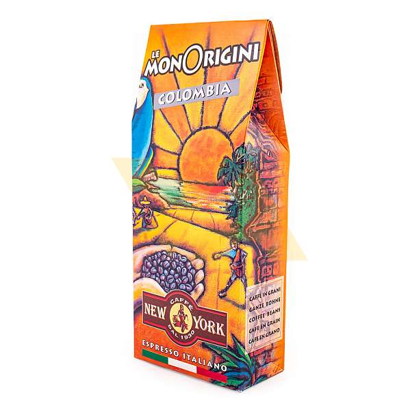 Кофе Колумбия, смесь обжаренного кофейных зерен из Колумбии, NEW YORK, 0,250 кг (бум/уп)  Caffè New York Италия