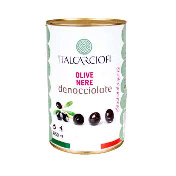 Маслины без косточки в рассоле, ITALCARCIOFI, 2 кг/4,2 кг/4,25 л (ж/б)