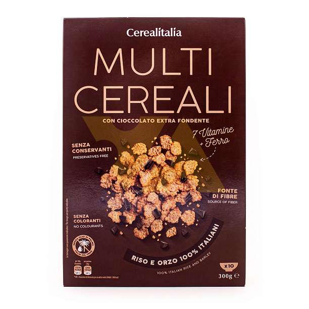 Сухой завтрак Мультизлак с темным шоколадом CEREALITALIA, 0,300 кг  Cerealitalia Италия