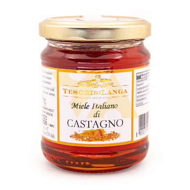 Мед каштановый, TESORI DI LANGA, 0,250 кг (ст/б)  Apicoltura Brezzo Италия