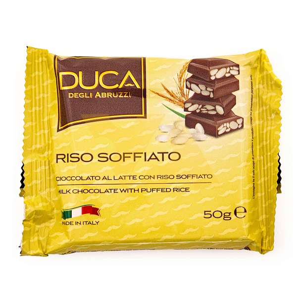 Шоколад молочный с воздушным рисом RISO SOFFIATO DUCA, CEREALITALIA, 0,050 кг  Cerealitalia Италия