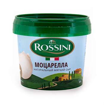 Моцарелла, сыр свежий в рассоле, жирность 40%, РОССИНИ, 0,125 кг/0,380 кг (пл/ст)
