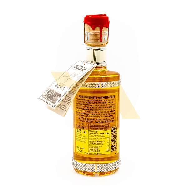 Заправка белая на основе уксуса бальзамического из Модены №15, GOCCE, K7420, выдержка 15 лет, 0,250 л (ст/б с кристаллами, в тубе с кристаллами и в карт/коробке)  Acetaia Leonardi Италия