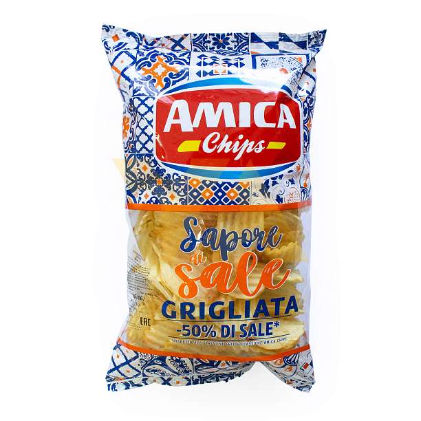 Чипсы без соли рифленые (-50%) SAPORE DI SALE GRIGLIATA, AMICA CHIPS, 0,175 кг  Amica Chips Италия