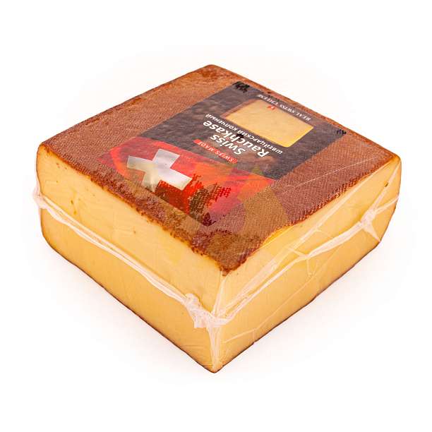 Швейцарский копченый, сыр полутвердый с м.д.ж. в сухом веществе 45% 1/4, REAL SWISS CHEESE, ~ 1,5 кг  LESUPERBE AG Швейцария