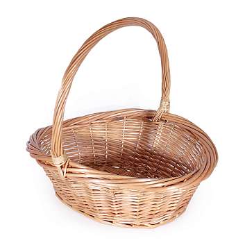 Корзина большая лоза овальная (высота 44, длина, 49, ширина 38, высота борта 18)