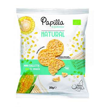Хлебцы круглые (мини галеты) кукурузные BIO, PAPILLA NATURAL, ORYZA, 0,05 кг