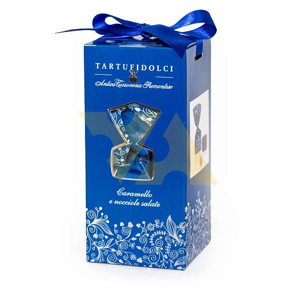 Конфеты Трюфель Карамель и Фундук соленый TARTUFIDOLCI, ANTICA TORRONERIA PIEMONTESE, 0,160 кг (карт/кор)  Antica Torroneria Piemontese Италия