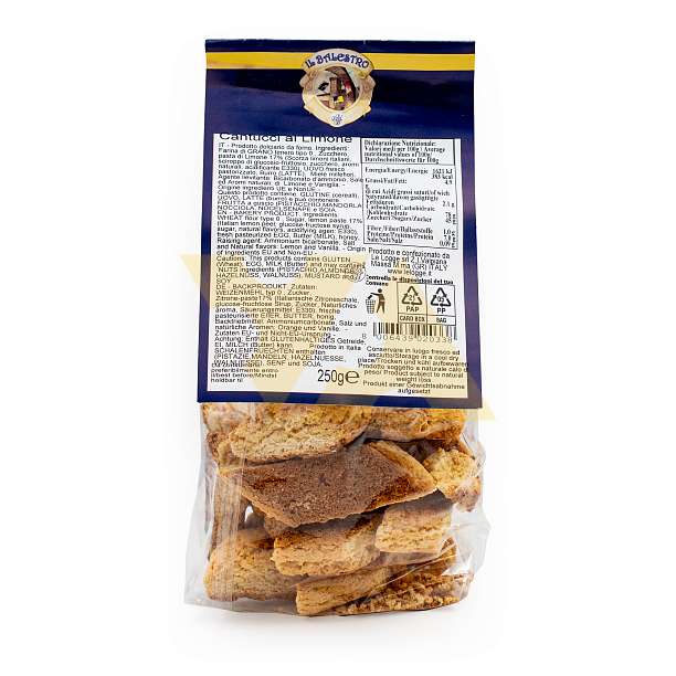 Кантуччи с лимоном IL BALESTRO, 0,250 кг (пл/пак)  Le Logge Италия