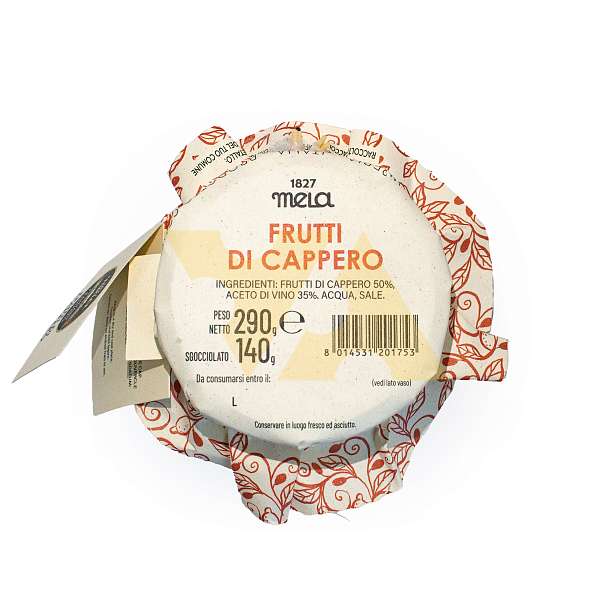 Каперсы с ножкой, SANTAGATA, 0,29 кг/ 0,145 кг (ст/б)  Frantoio di Sant'Agata d'Oneglia Италия