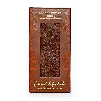 Шоколад темный 70% с с кусочками какао LA PERFETTA, плитка, ANTICA TORRONERIA PIEMONTESE, 0,085 кг (карт/кор)
