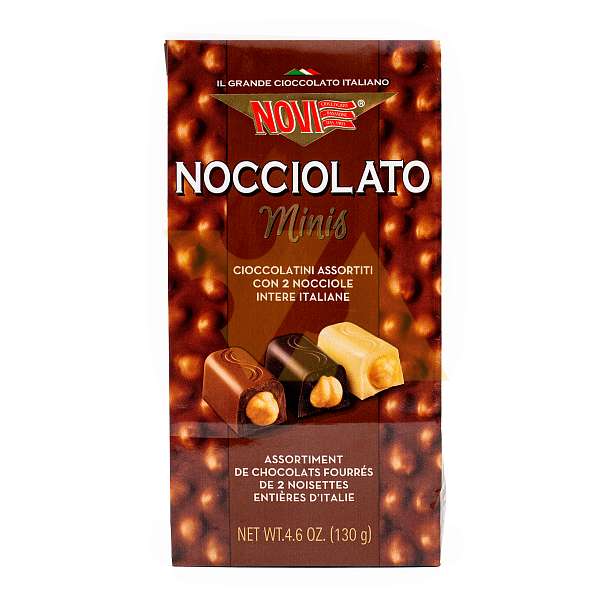 Пралине ассорти с двумя орехами NOCCIOLATO Minis, 3624, NOVI, 0,130 кг  Elah Dufour Италия