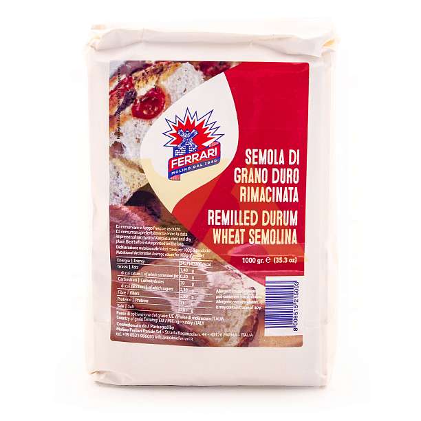 Мука из твердых сортов пшеницы измельченная, MOLINO FERRARI, 1 кг 1 кг. MOLINO FERRARI Италия