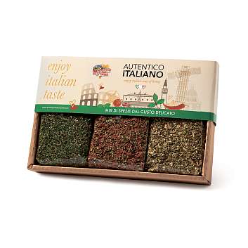 Набор подарочный Традиционные рецепты (специи Песто, специи Брускетта, специи по-сицилийски)