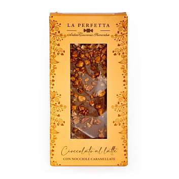 Шоколад молочный с засахаренным лесным орехом LA PERFETTA, плитка, ANTICA TORRONERIA PIEMONTESE, 0,085 кг (карт/кор)