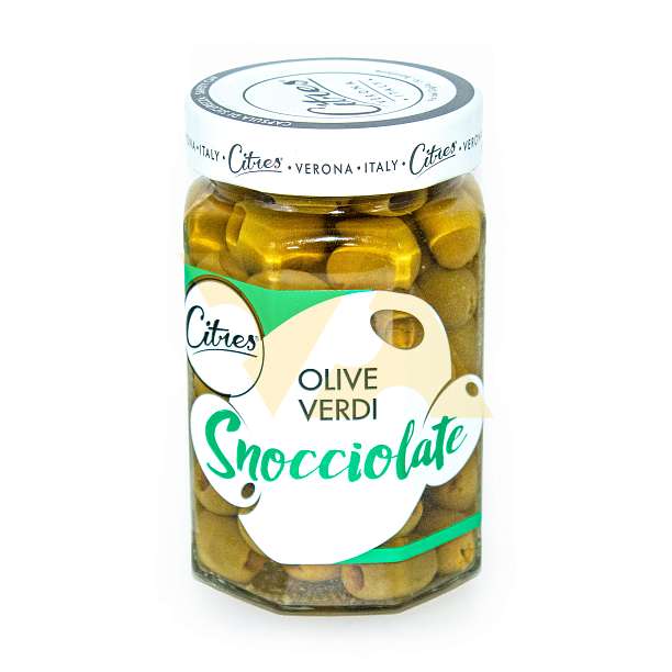 Оливки зеленые без косточек, CITRES, 0,290 кг/0,130 кг (ст/б)  Citres Италия