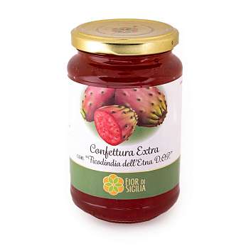 Конфитюр ЭКСТРА из индийского инжира (кактус Опунция с Этны) DOP, FIOR DI SICILIA, 0,430 кг