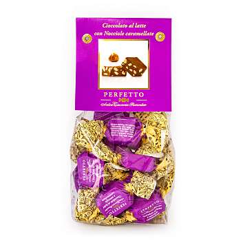 Конфеты из молочного шоколада с засахаренным лесным орехом PERFETTO, ANTICA TORRONERIA PIEMONTESE, 0,150 кг (пласт/пакет)