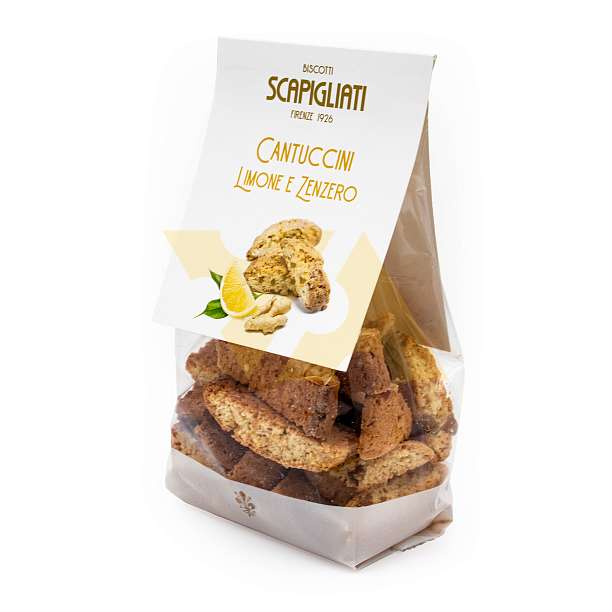 Кантуччини с лимоном и имбирем, SCAPIGLIATI, 0,150 кг (пл/пак)  Scapigliati Dolciaria Италия